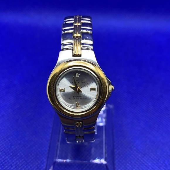 Anne Klein ladies two tone watch w/ diamonds